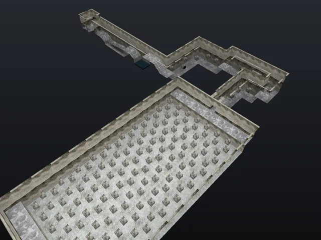 The bhop_iceberg map in Counter-Strike 1.6
