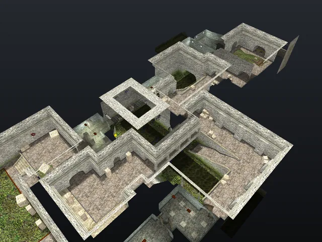The de_aztec map in Counter-Strike 1.6