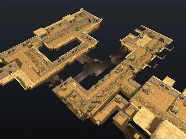 The de_dust map in Counter-Strike 1.6