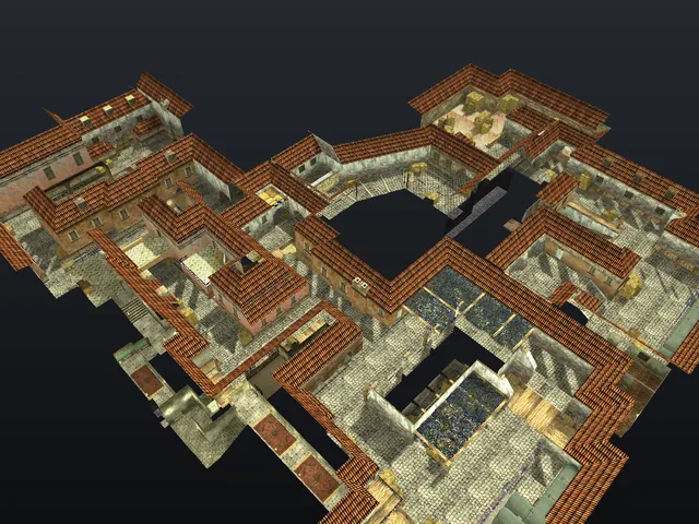 The de_inferno map in Counter-Strike 1.6