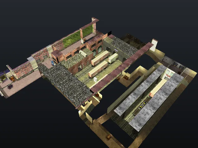 The de_train map in Counter-Strike 1.6