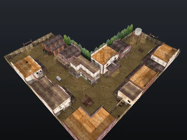 The de_westwood map in Counter-Strike 1.6