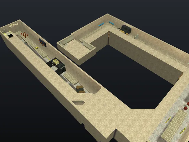 The deathrun_temple map in Counter-Strike 1.6