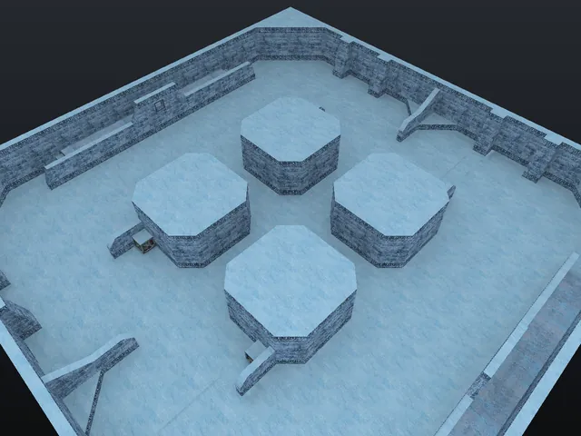 The dm_snow map in Counter-Strike 1.6
