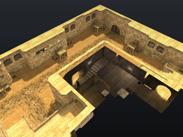 The gg_mini_dust2 map in Counter-Strike 1.6
